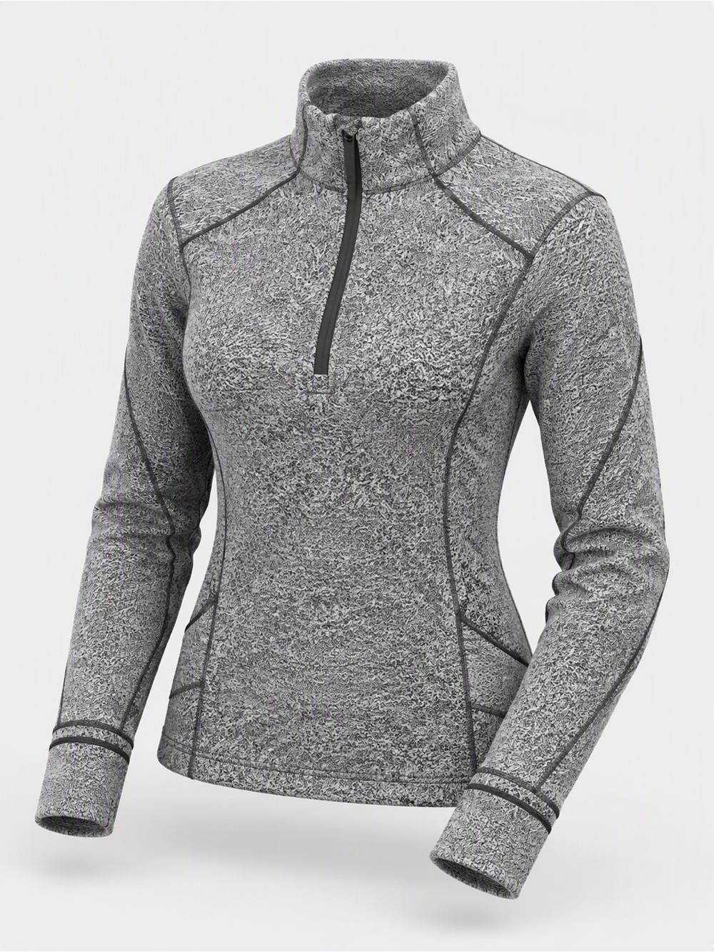 lululemon athletica Gray Sherpa Quarter-Zip Pullover